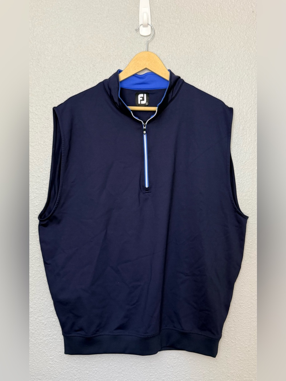 FootJoy | Half Zip Jersey Vest | Navy | Size Large